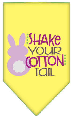 Shake Your Cotton Tail Screen Print Pet Bandana Yellow Large